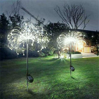 💖💖Lampe de feu d'artifice de jardin solaire étanche