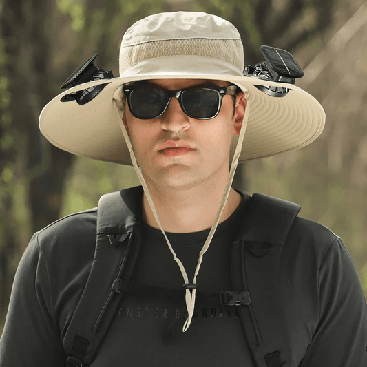 🌞👒Chapeau de soleil à larges bords pour l'extérieur avec ventilateur solaire