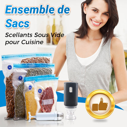 Ensemble de Sacs Scellants Sous Vide pour Cuisine