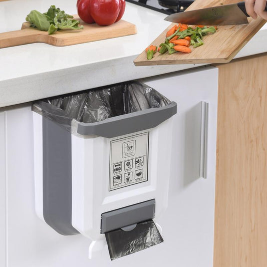 Poubelle pliable pour armoire de cuisine