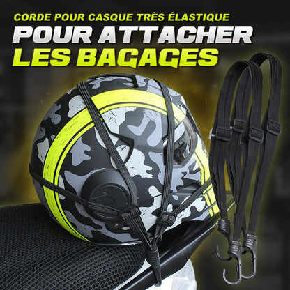 Corde très élastique pour casque Corde d'attache pour bagages