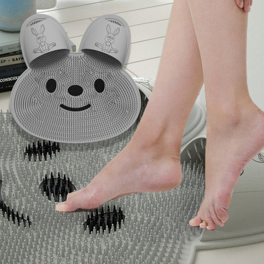 Tapis de massage antidérapant en silicone pour le lavage des pieds