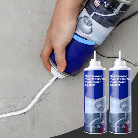 Scellant auto-pulvérisant, flexible et imperméable pour fissures murales