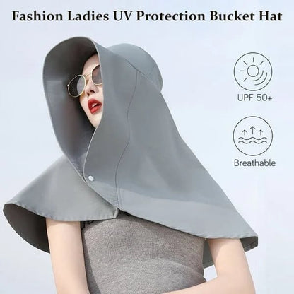 🔥vente à chaud🔥 Chapeau de pêcheur à la mode avec protection UV pour femmes